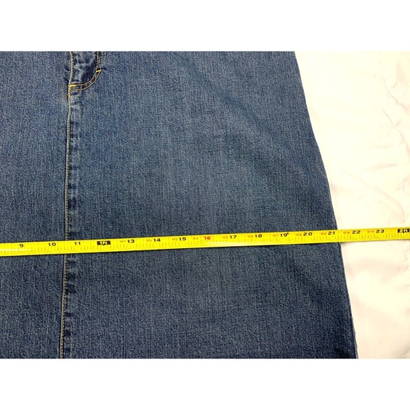 Ann Taylor Jeans Special Edition Denim Skirt Maxi Long 5 Pocket Size 12 Blue VTG - Picture 6 of 9